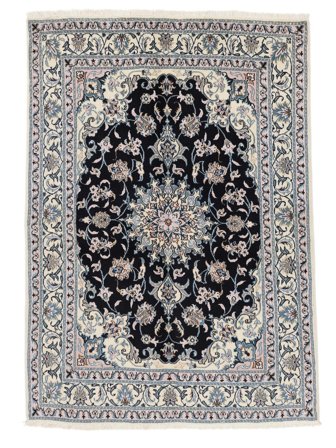 Nain Teppich 151X215 Dunkelgrau/Schwarz Wolle, Persien/Iran