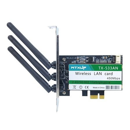 Dual Band 450 Mbps PCI-e trådlös wifi-adapter TX-533AN 633ANHMW 6300AGN för 6300 802.11N nätverkskort med antenn