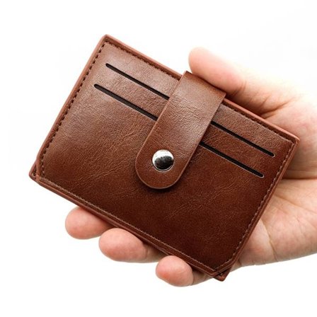 Herrplånbok Bank Kredit-ID-korthållare PU Läder Multi-Slot Fashion Card case-