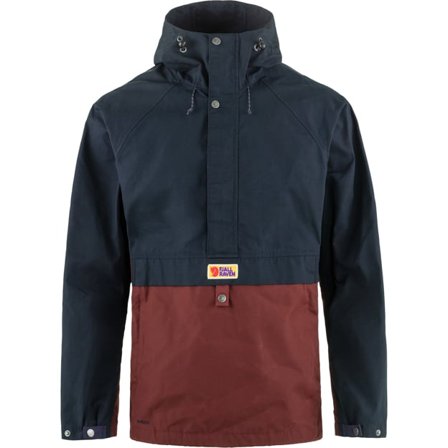 Fjällräven Men's Vardag Anorak in Dark Navy/Maroon | Size: Small, G-1000/Polyester