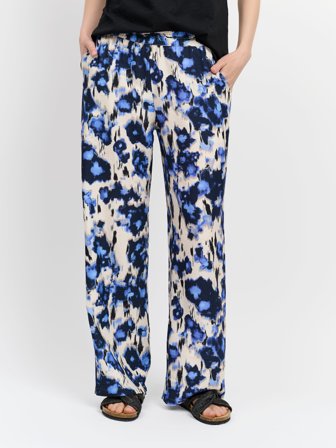 BRANDTEX - Bukser - Blå Mix - Blomstret