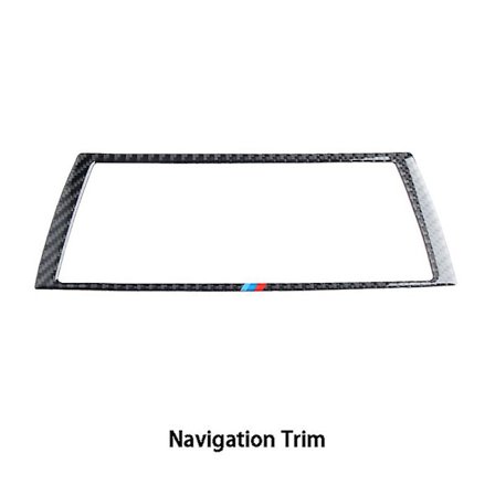 Kulfiber Bil Navigationsskærm Gps Panel Trim Stickers C