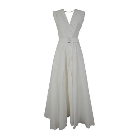 Brunello Cucinelli Sleveless Long Kjole Hvid, Dame