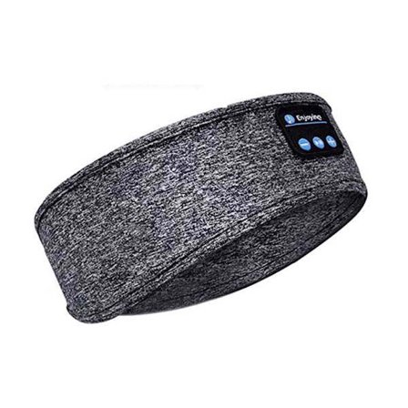 Pannebånd-hodetelefoner for søvn Sovebånd GRÅ grå