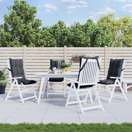 Stolsdynor för stolar med hög rygg 4 st antracit oxfordtyg