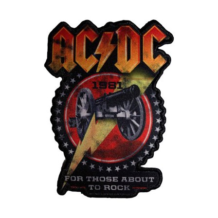 AC/DC For Those About To Rock 1981 Applikation Strykmärke One Si