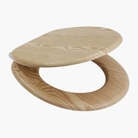 Toalettsits träimitation björk - Biltema