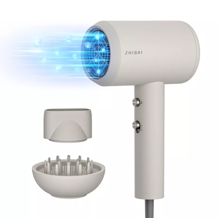 Zhibai HL321 hårføner - anti-statisk - grå