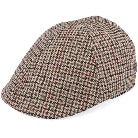 Mayser - Beige flatcap Czapka Z Daszkiem - Paddy Casual Brown Flat Cap @ Hatstore