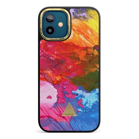 Naive iPhone 12 Skal - Rainbow Ink