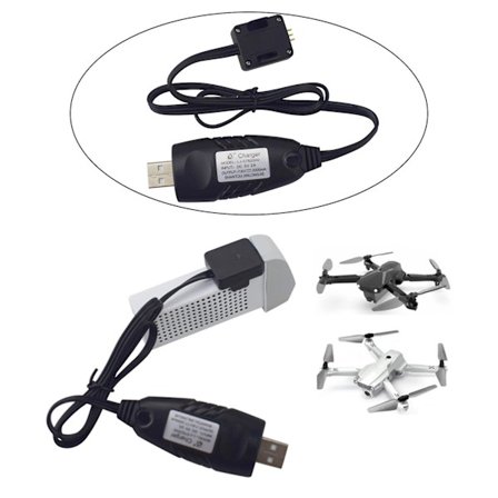 RC Drönare USB Laddare Batteriladdningskabel 60cm För X500 X30 Z6 Delar (FMY)