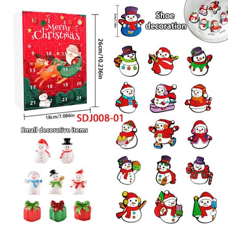 Julekalender, Christmas Countdown Blind Box Årets julegaveæske, julepynt og gave, adventskalender