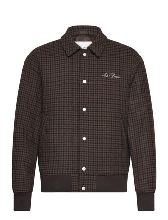 Les Deux Varsity Houndstooth Wool J Ulljakke Jakke Brun Les Deux*Betinget Tilbud