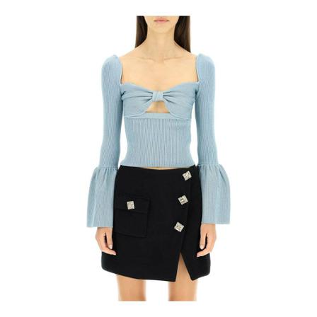 Self Portrait Long Sleeve Tops Blå, Dame