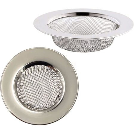 Hårfelle Dusj, Vask Sil Plugg For Kjøkken Eller Baderom Plugg Hull, 2 Stk Rustfritt Stål Mesh Hårfilter, 7.8 Cm Ytre Diameter