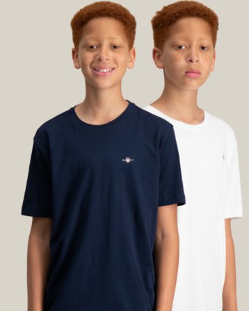 GANT C-NECK T-SHIRT 2-PACK Blau T-Shirts Jungen - Kids Brand Store