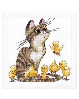 Stickpackung Bild Kükenmama