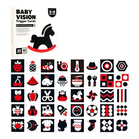 High Contrast Baby Flashcard Baby Visual Stimulation Card Black White Visual Stimulation Black White Card Newborn