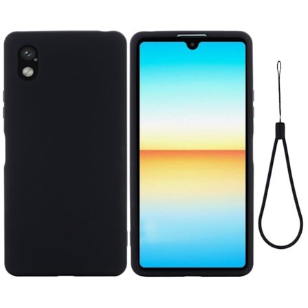 Matt Sony Xperia Ace III skal av flytande silikon - Svart