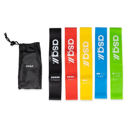 ASG Træningselastikker 5-Pak, Sport & Velvære, Fitnessudstyr, Træningselastikker