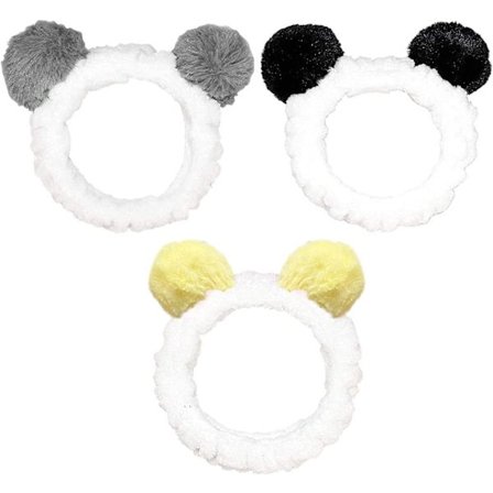 3 stk. bløde pandebånd, elastiske hårbånd, makeup-pandebånd til