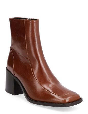 Booties Shoes Boots Ankle Boots Ankle Boot - Heel Brun Billi Bi