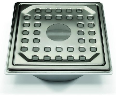 Jafo 7133906 Ramme/rist 155 x 155 mm, rustfrit stål, Indendørs afløb