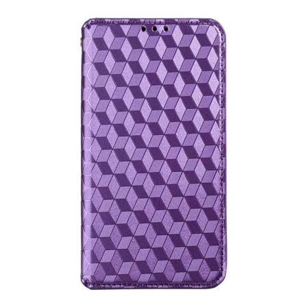 Läderfodral För Iphone 14 Pro Max Lila Magnetisk Clamshell M