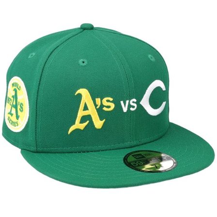 New Era - MLB Grön Keps - Oakland Athletics Cooperstown 59FIFTY Green Fitted @ Hatstore