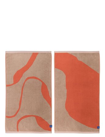 Mette Ditmer Nova Arte Towel, 2-Pack - Orange - 50X90CM
