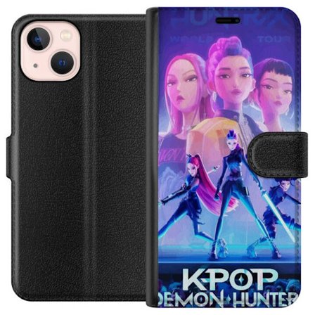 Kompatibelt Plånboksfodral till Apple Apple iPhone 13 Trendiga KPop Demon Hunters docka figur