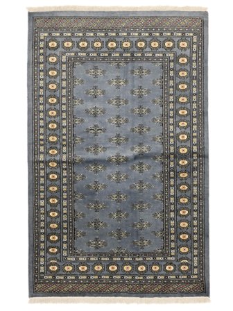 Dywan Pakistański Bucharski 2Ply 125X198 Czarny/Ciemnoszary (Wełna, )