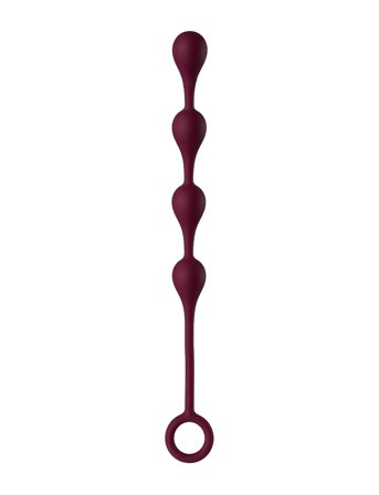 Amaysin Amaysin Waterdrop Silicone Anal Beads - Burgundy - ONE SIZE