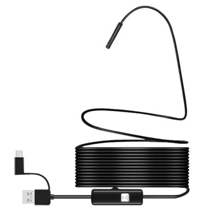 Dubbellins IPS-skærmboreskop, inspektionskamera med fleksibel