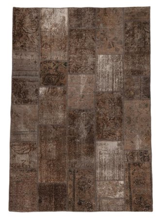 Patchwork Matot Matto 140X208 Ruskea/Musta Villa, Persia/Iran