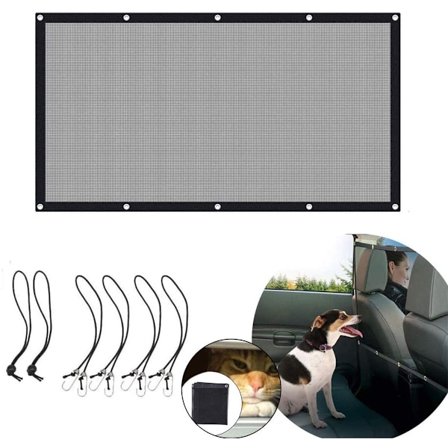 Beskyttelsesnet til bil til kæledyr - 115*62 cm - Bilnet til kæledyr - Sikkerhedsnet - Beskyttelsesdækken til bil til kæledyr - Beskyttelsesdækken til