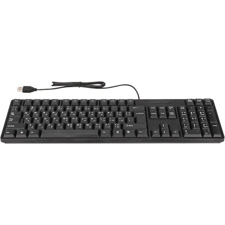 Trådbundet tangentbord Gaming Arabiskt tangentbord Abs Arabiskt tangentbord 104 nycklar USB gränssnitt Trådbunden design Svart Abs-material Office-