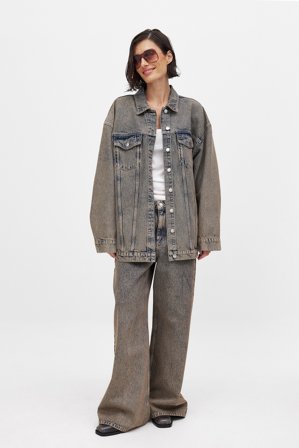 NA-KD Wide Leg Loose Denim - Baggy jeans - Beige - EU 34