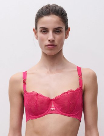 CHANTELLE Muse Halfcup Balconette Bra - Pink - E x 70