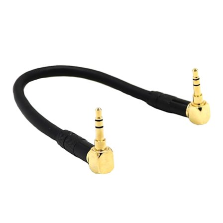 Bilhörlursdelare 3,5 mm hane till hane AUX-kabel 90 graders rätvinklig kabel Bilstereoutrustning