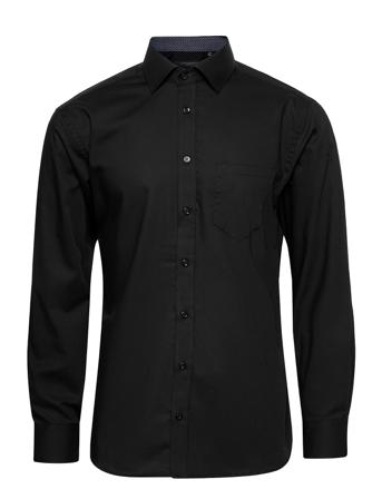 Twill With Contrast Black Skjorte Business Sort Bosweel Shirts Est. 1937