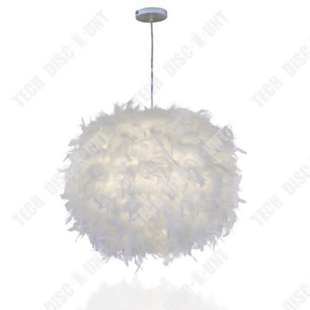 Ljuslykta - TD - Diameter 30 cm - Vit tyg - LED-belysning - Barnrum