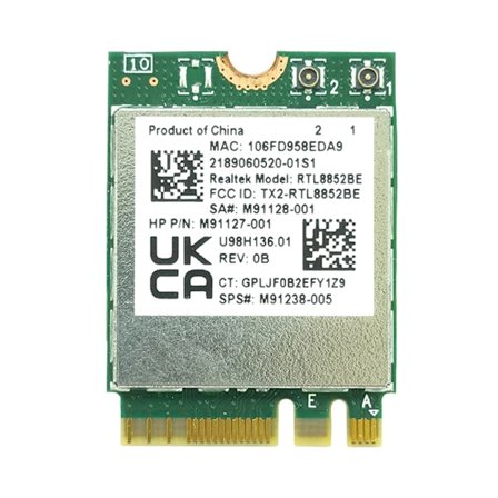 WiFi 6 Dual-Band AX1800 Realtek- RTL8852BE M2-NGFF -sovitin Bluetooth-yhteensopiva 5.2 Langaton WLAN WiFi-kortti 2.4G/5G 1800M