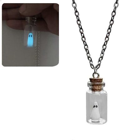 2025 Halloween Teppe Halloween Drivende Flaske Glødende Halskjede Dekor Hengende Dekor Hjemmedekorasjon