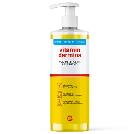 VITAMINDERMINA Olio Detergente Restitutivo 500ml - Bagno e Doccia