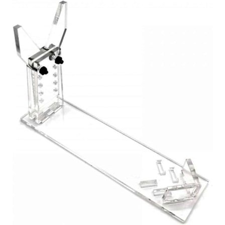 1 stk. Akryl Våpenutstilling, Våpenstativholder 5 Høydejusterbart Våpenstativ for Alle Små Pistoler, 19,5*5*16cm