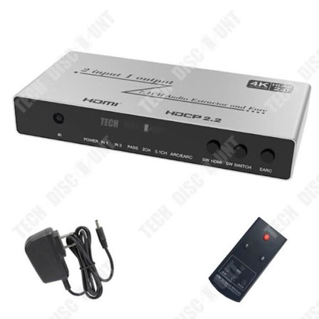 Audio HDMI-separator - TD - hdmi8K - 7.1 kanaler - Opløsning 2160x3840 - Audio-retur EARC