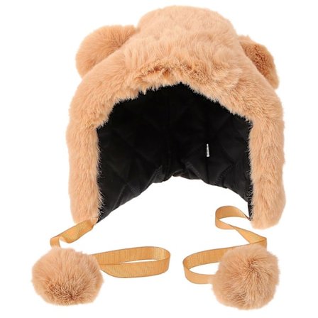 Talvinen mukavuushattu naisille, koristeellinen hattu, mukava vapaa-ajan hattu, lämmin hattu tupsukoristeella