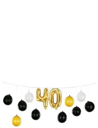 IPK Diy Balloon Garland 40 Years - Black - 0