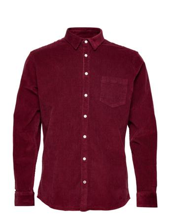 Johan Corduroy Shirt Overshirts Burgundy Kronstadt